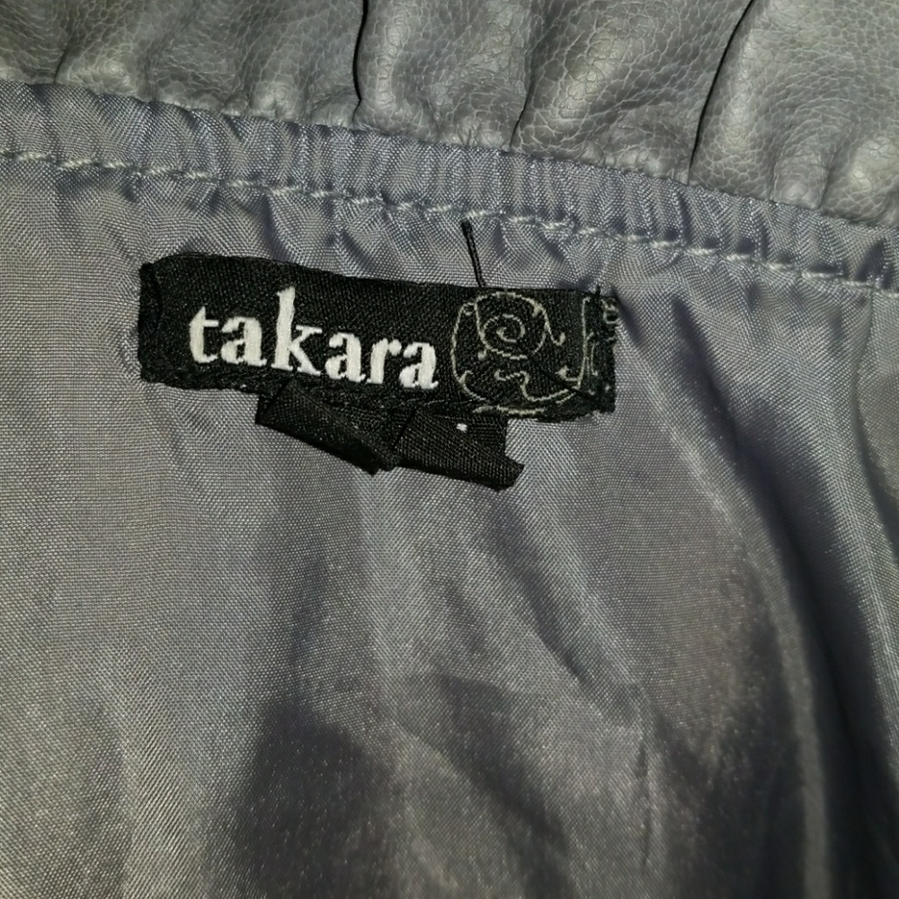 Grey Faux Leather Jacket - Picture 4 of 4